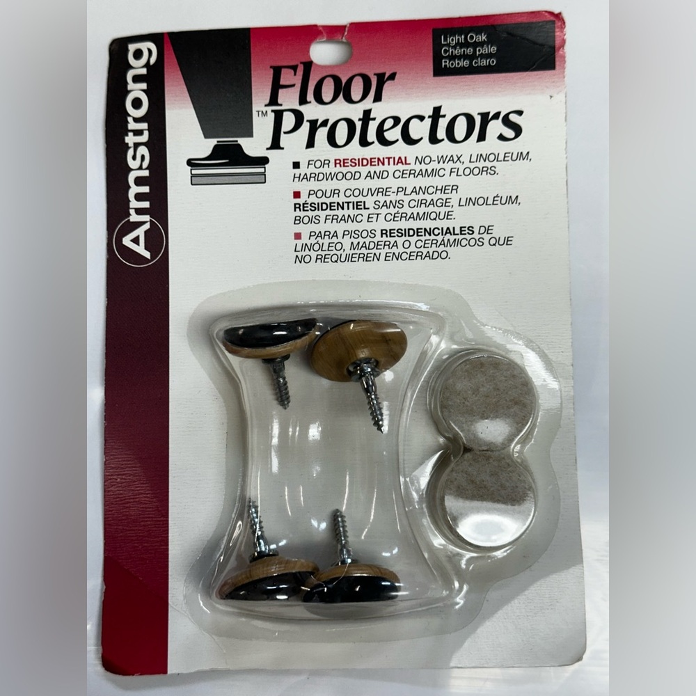 Floor Protectors by Armstrong Light Oak 4 pack